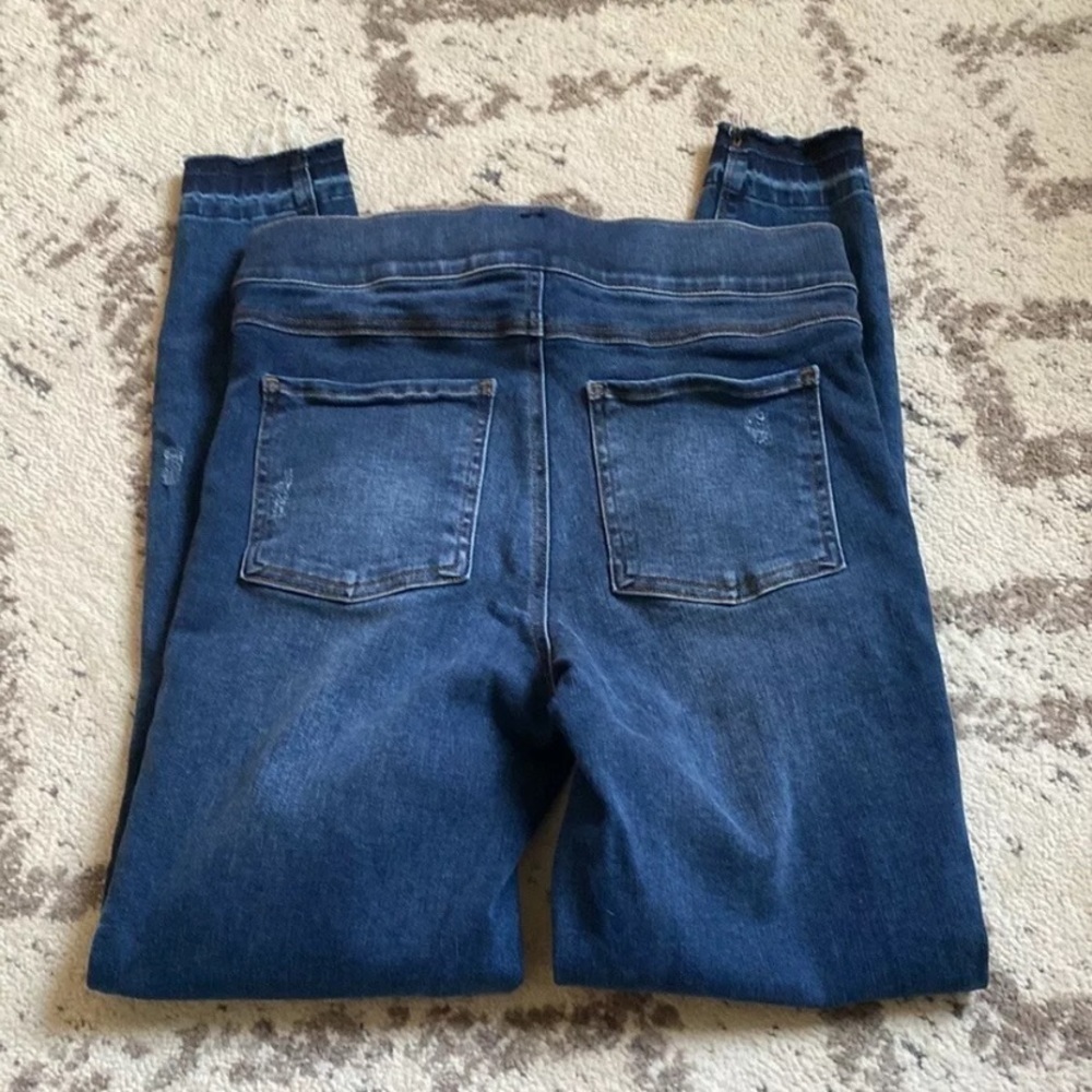 SPANX Distressed Ankle Skinny Jeans Medium Wash Legging Shapewear Small - Picture 6 of 8